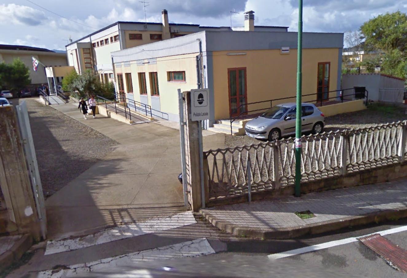 L'autoparco dei vigili urbani di Arbus