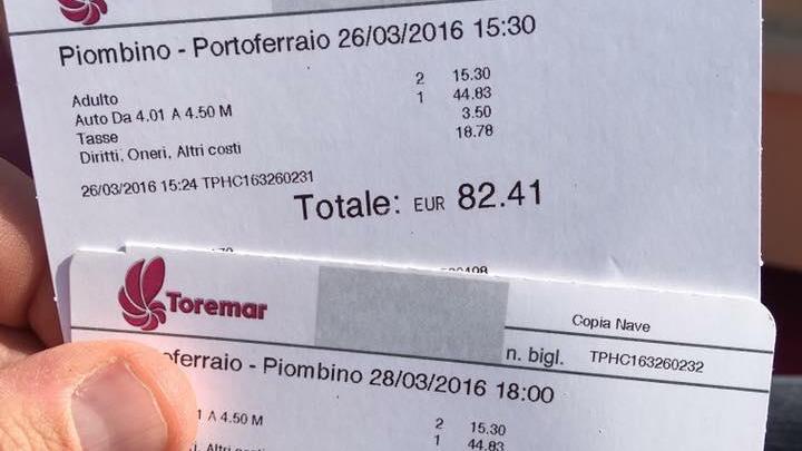 La foto dei biglietti