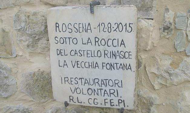 Ricostruita a Rossena la fontana millenaria ai piedi del castello 