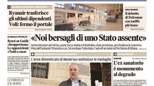 La Nuova Sardegna - Prima pagina - 2 aprile 2016 
