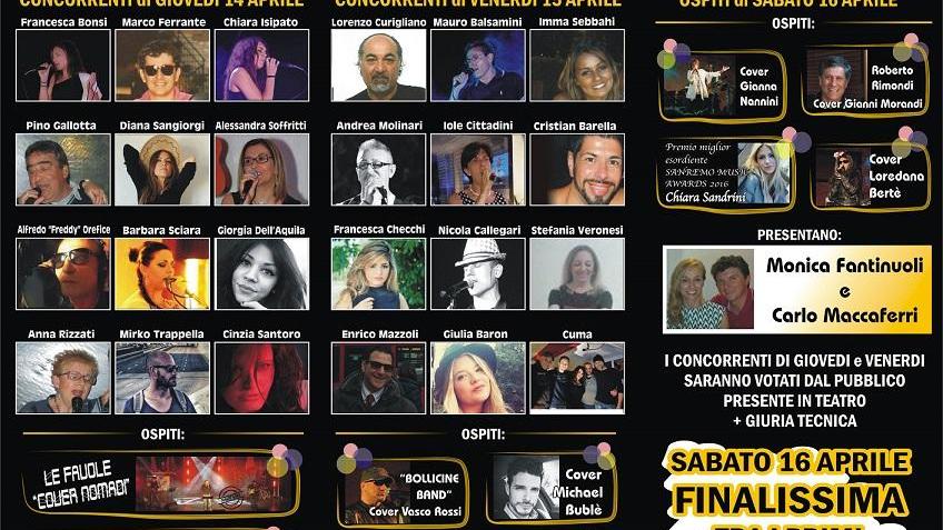 La locandina delle tre serate