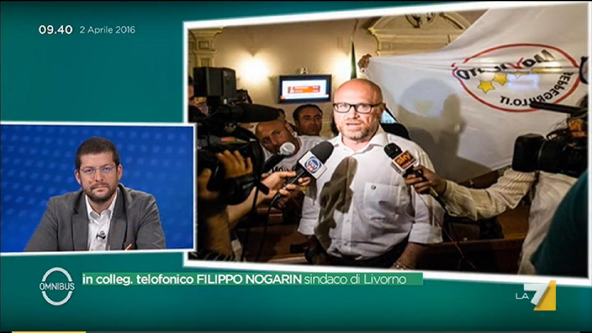 Andrea Romano e Filippo Nogarin su La7
