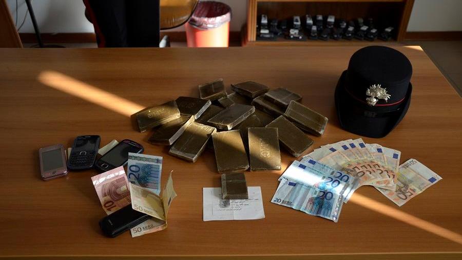 La droga sequestrata dai carabinieri