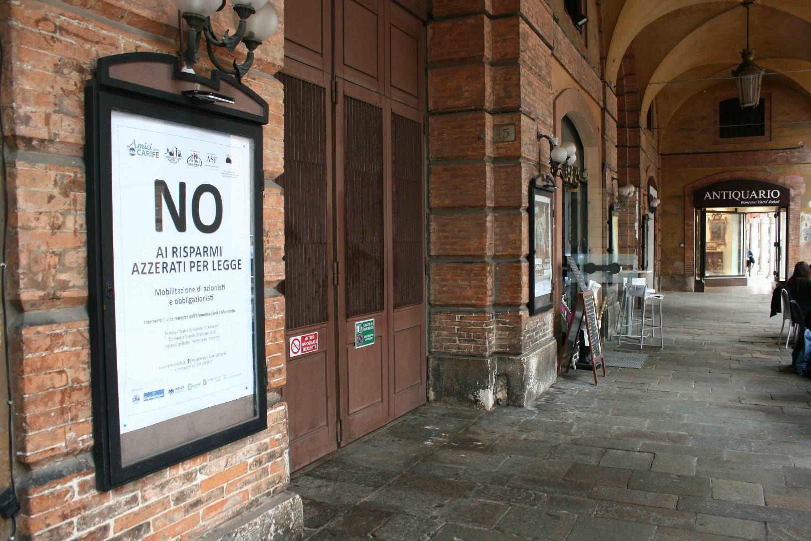 La locandina che annuncia la manifestazione al teatro Comunale