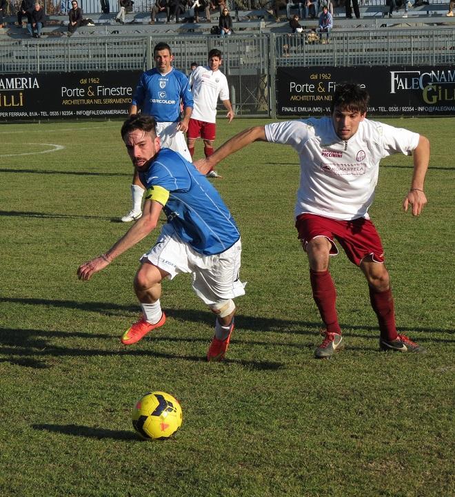 Capitan Matteo Matteuzzi a segno per il Reno Centese