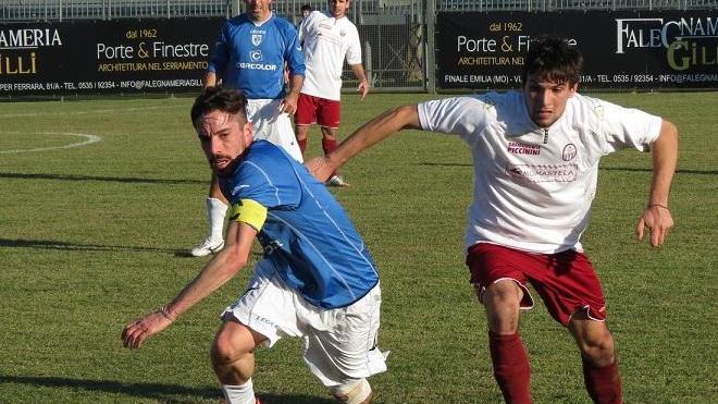 Capitan Matteo Matteuzzi a segno per il Reno Centese