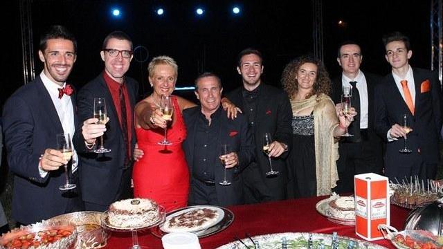 Iacopo Nucci (secondo da sinistra) nel 2014 alla festa per gli 80 anni della Balducci