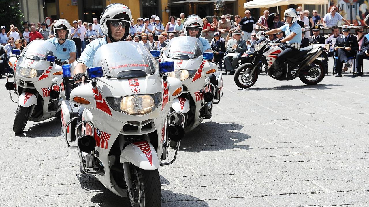 I motociclisti della polizia municipale