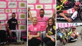 Giagnoni in maglia rosa al Giro d’Italia handbike