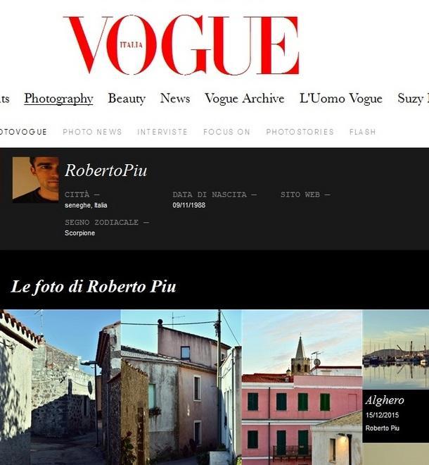 Fotografo di Seneghe su Vogue 
