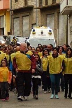 Il paese accoglie la fiaccola della Madonna di Bonaria