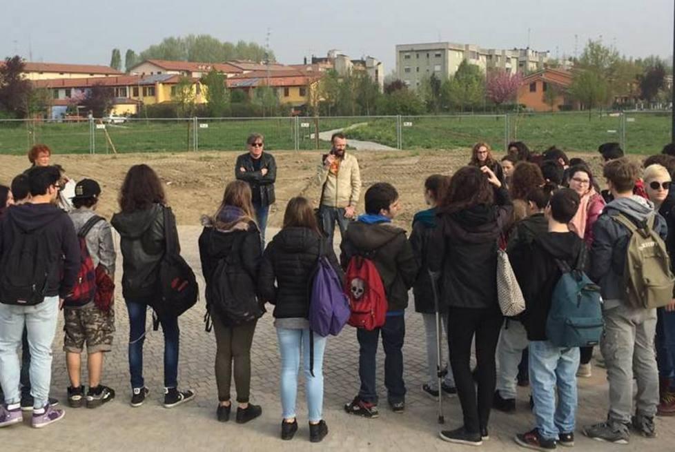 Gli studenti del Chierici in visita al parco Augusto