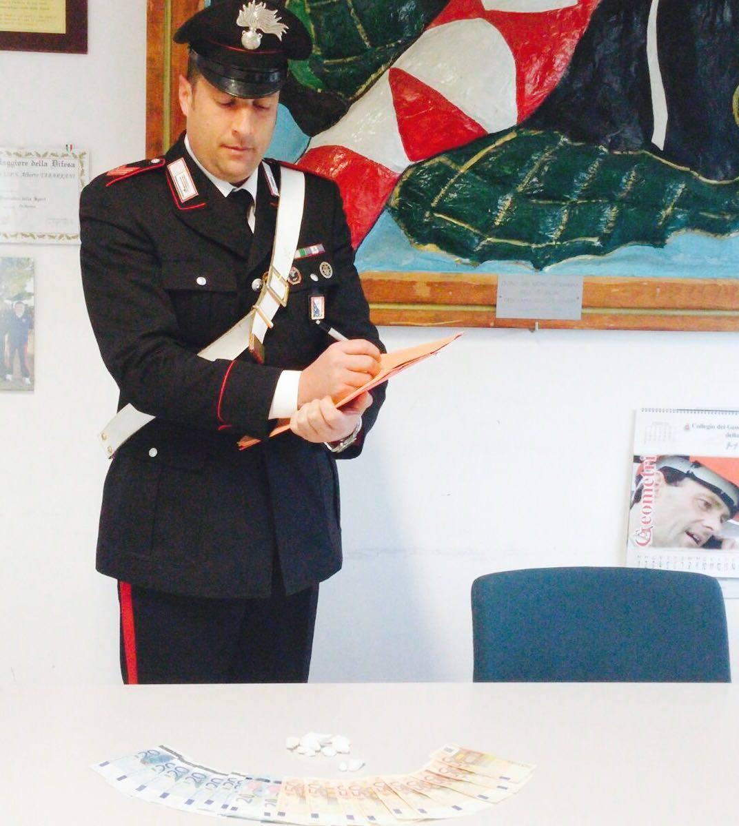 Uno dei carabinieri protagonisti dell'operazione di giovedì