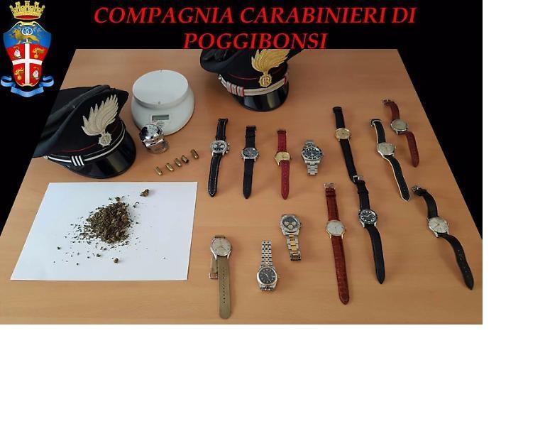 I Rolex rubati recuperati dai carabinieri di Poggibonsi (Siena)