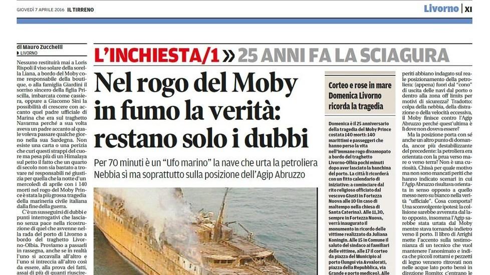 Il traghetto fantasma, il rebus della nebbia e la posizione dell’Agip