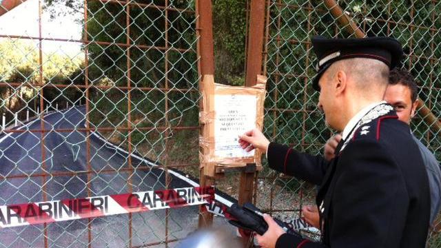 Il sequestro della discarica (foto di archivio)