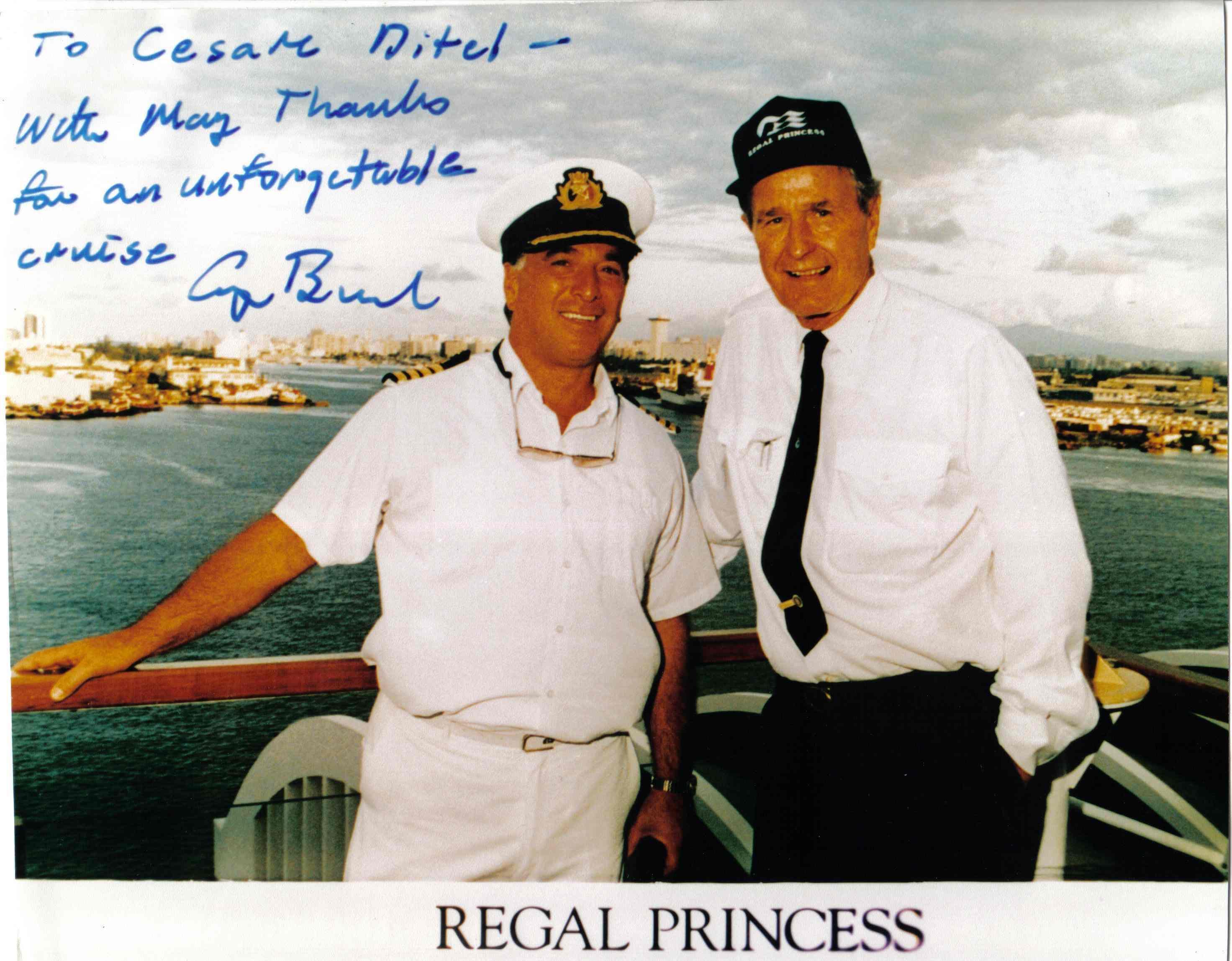 Cesare Ditel con George Bush senior