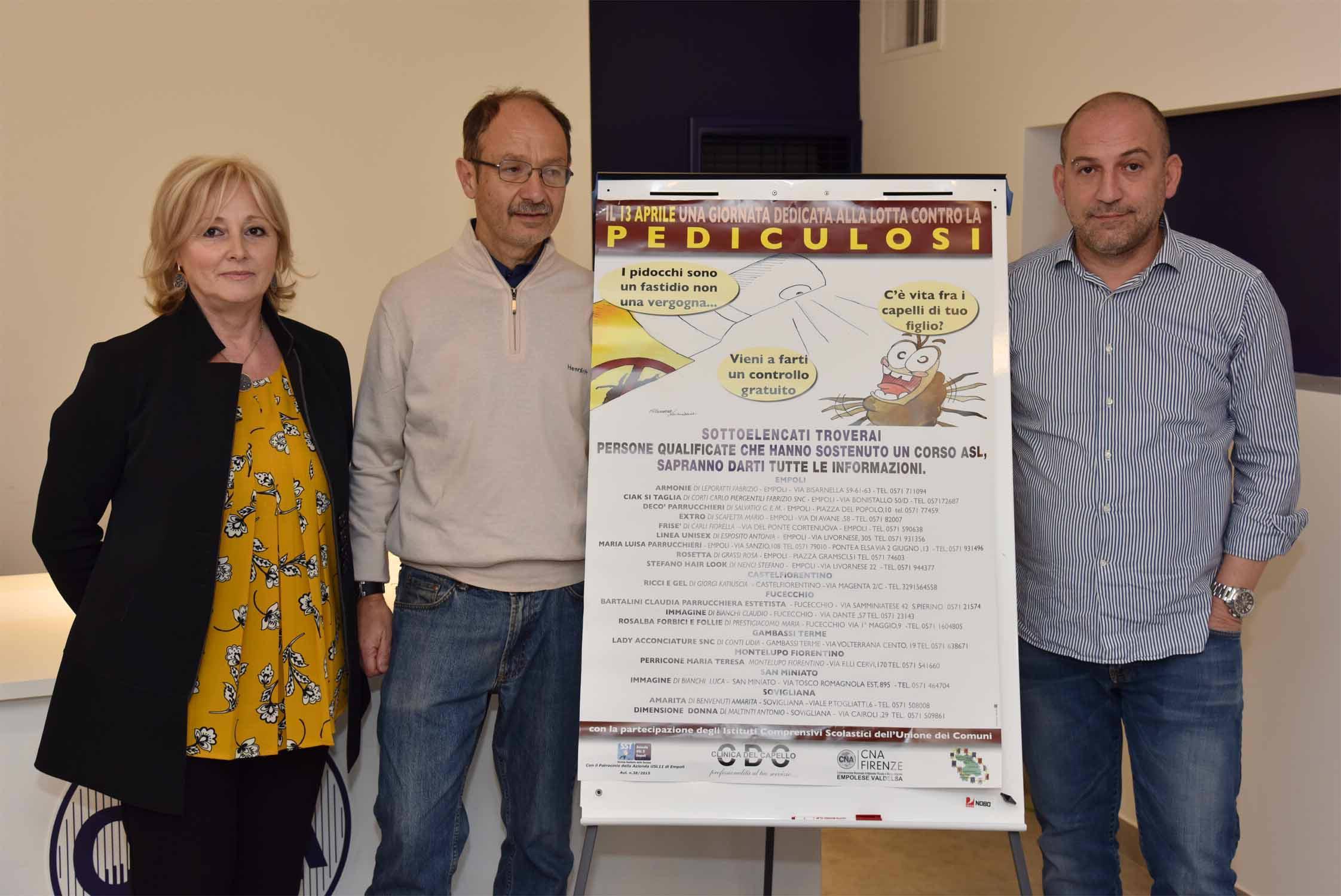 Paolo Filidei (al centro) con Alba Di Marino e Mario Scafetta di Cna