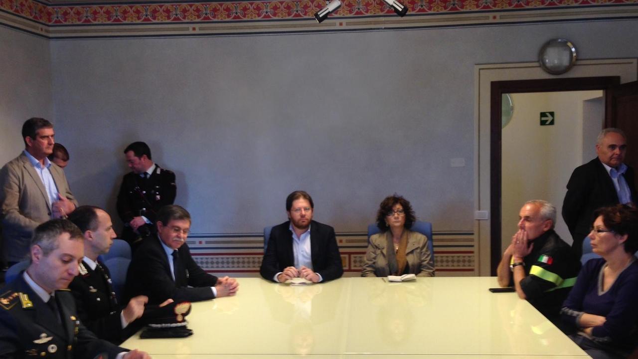 La riunione del coordinamento della protezione civile a Palazzo civico
