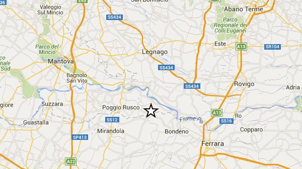 Il sisma registrato dall'Ingv