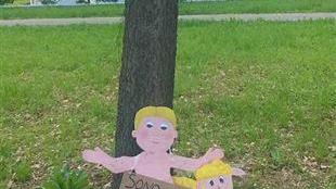 La figura del Gesù Bambino rinvenuta al parco Amico di Braida