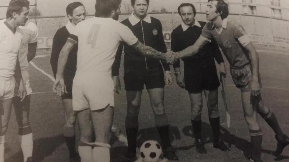 Aquilino Bonfanti, capitano, in una delle partite dei maxispareggi del 78-79
