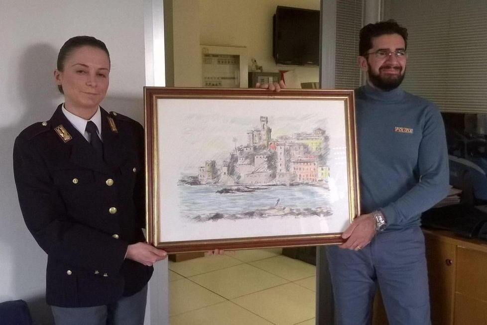 Litografia di Michele Cascella recuperata in un vicolo del centro