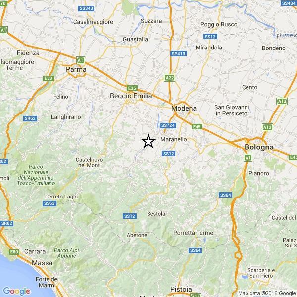 Scossa di terremoto all'alba nel Reggiano