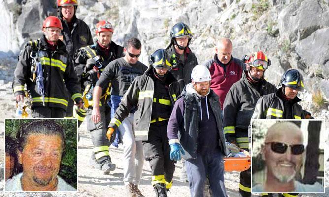 Carrara, crollo in cava: ritrovati i corpi senza vita dei due operai travolti. Un terzo sopravvive sospeso nel vuoto - Foto - Video