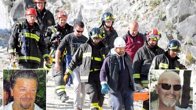 Carrara, crollo in cava: ritrovati i corpi senza vita dei due operai travolti. Un terzo sopravvive sospeso nel vuoto - Foto - Video
