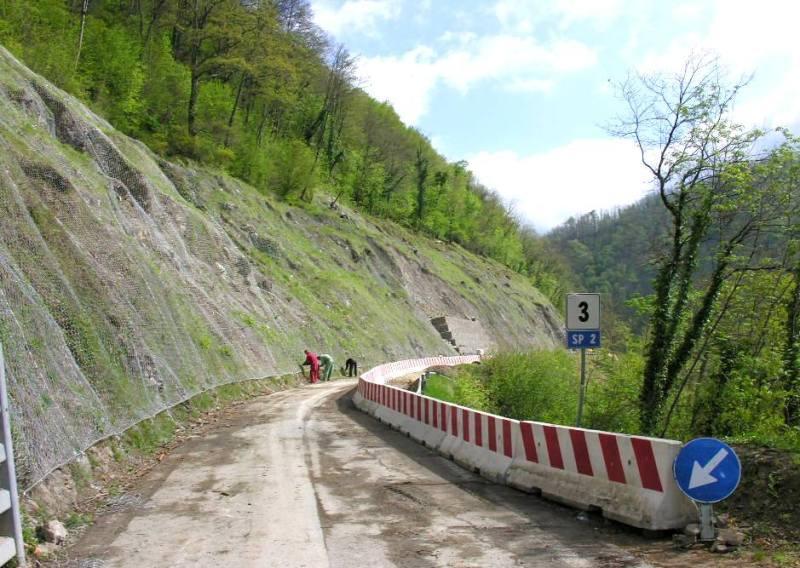 I lavori di messa in sicurezza sulla Provinciale 2