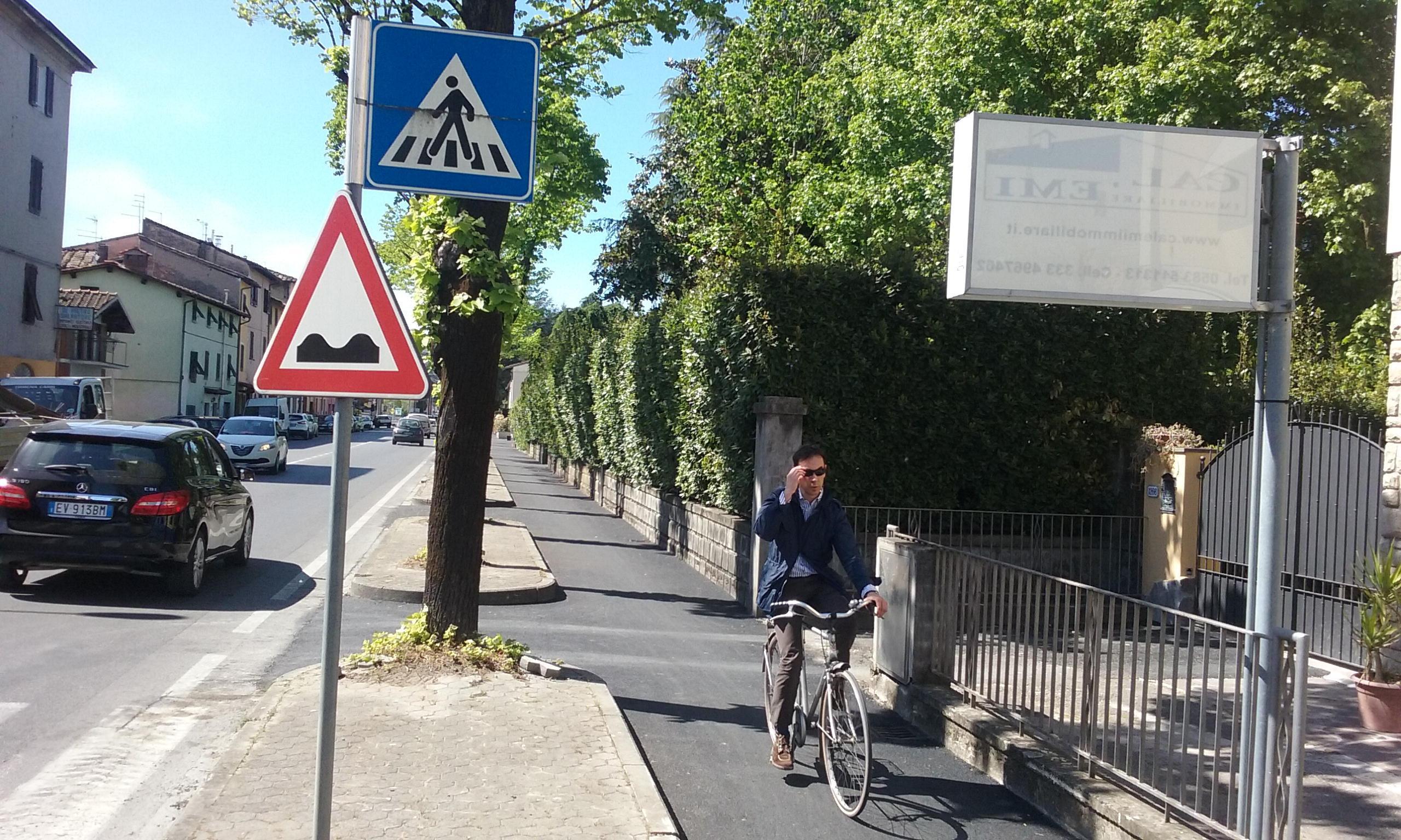 La pista ciclabile a Sant'Anna