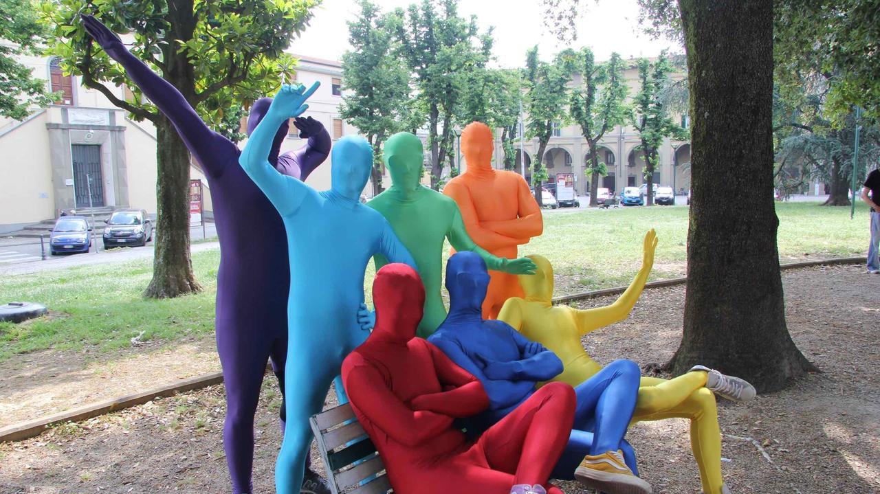 I Supereroi in piazza Mercatale