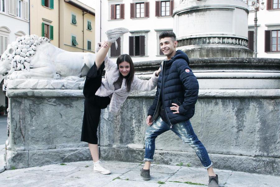 I gemelli Beneventano a passo di danza nel cuore di Empoli