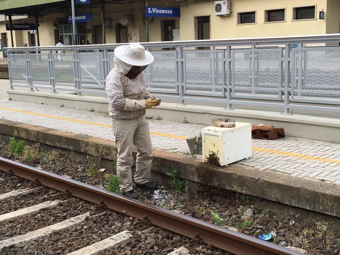 L'intervento di Marco Mantovani alla stazione di San Vincenzo