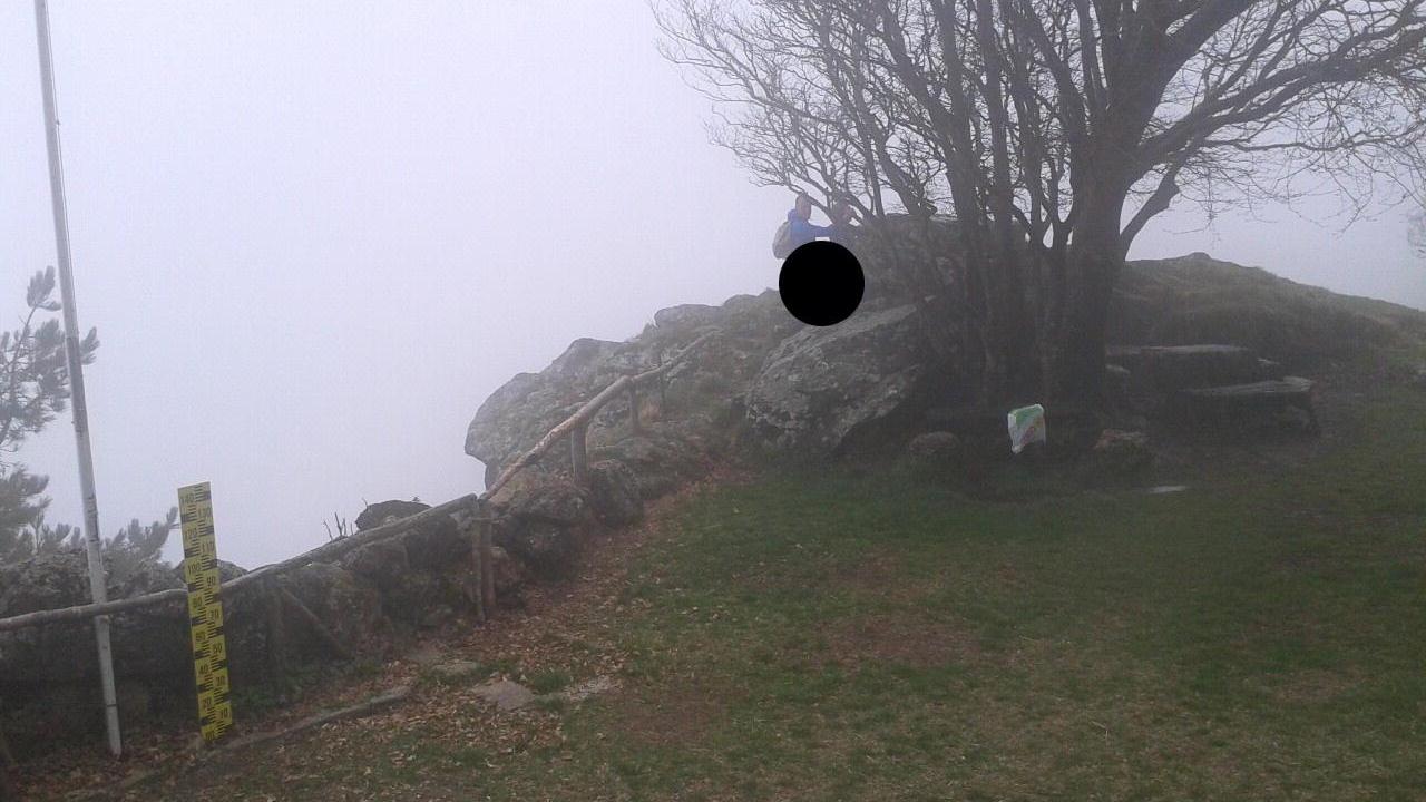 L'immagine immortalata dalla webcam piazzata sul Borla