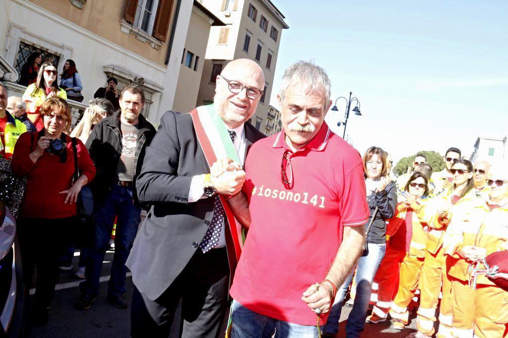 Il sindaco Nogarin con Loris Rispoli