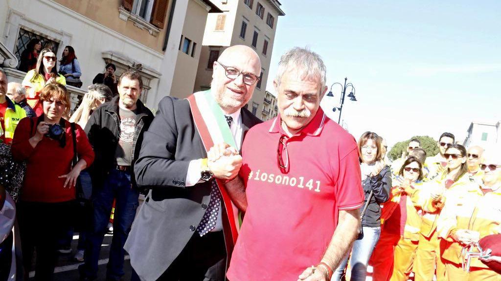Il sindaco Nogarin con Loris Rispoli