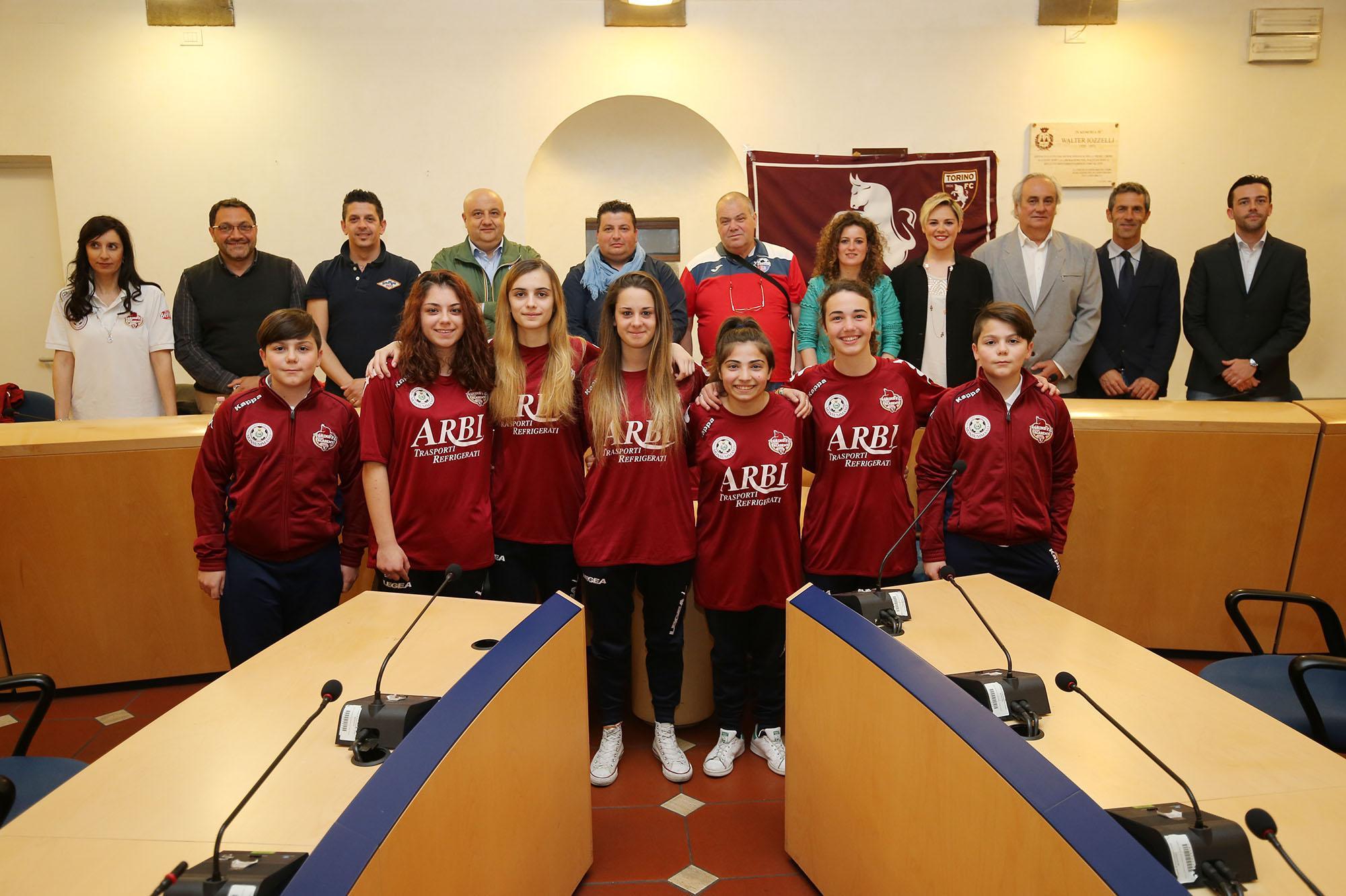 Un momento della presentazione della fusione fra Giovani Granata e Rb Valdinievole