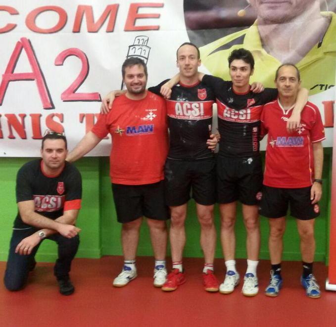 Il Tennis Tavolo Acsi sale in serie A2: non era mai successo