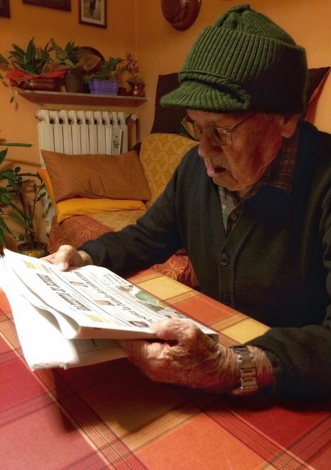 Aldo Ferri compie 100 anni e ama leggere la “Gazzetta”