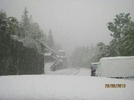 L'abbondante nevicata primaverile del 25 maggio 2013 all'Abetone 