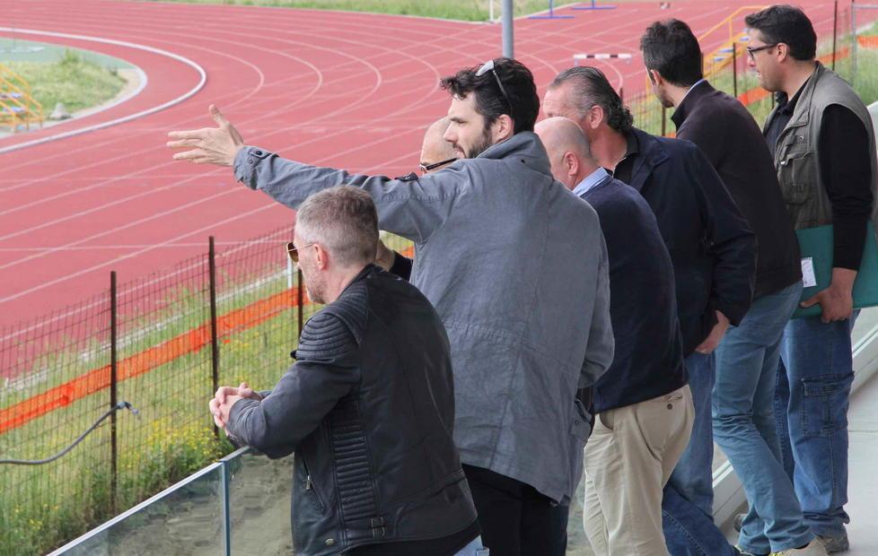 Pista d’atletica in dirittura d’arrivo 