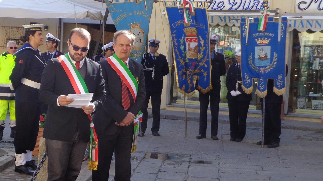 Da sinistra il sindaco Lambardi con il sindaco Ferrari