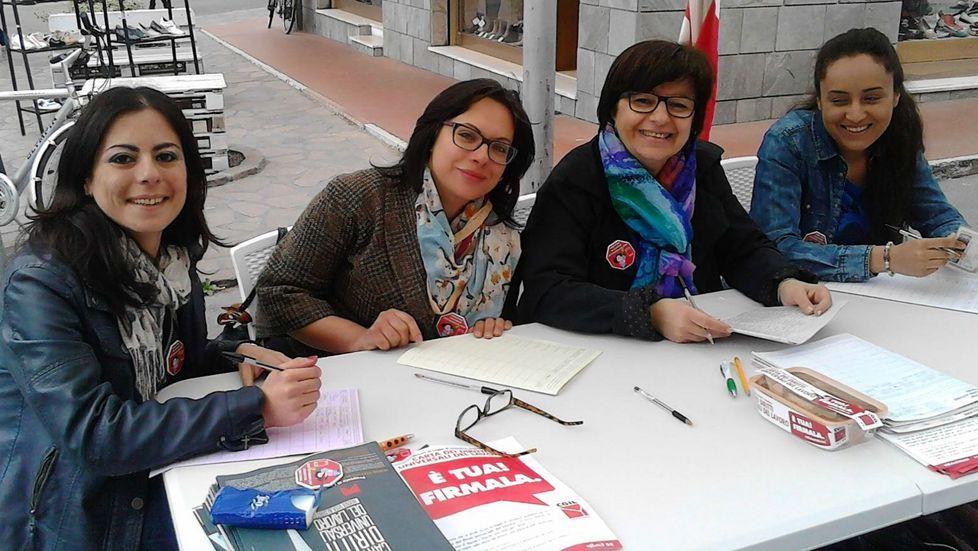 Raccolta firme, Cgil mobilitata 