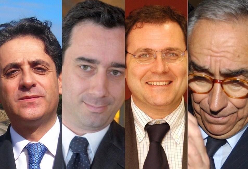 Da sinistra, Franco Mulas, Mario Ferraro, Mariano Pasqualone e Franco Carraro