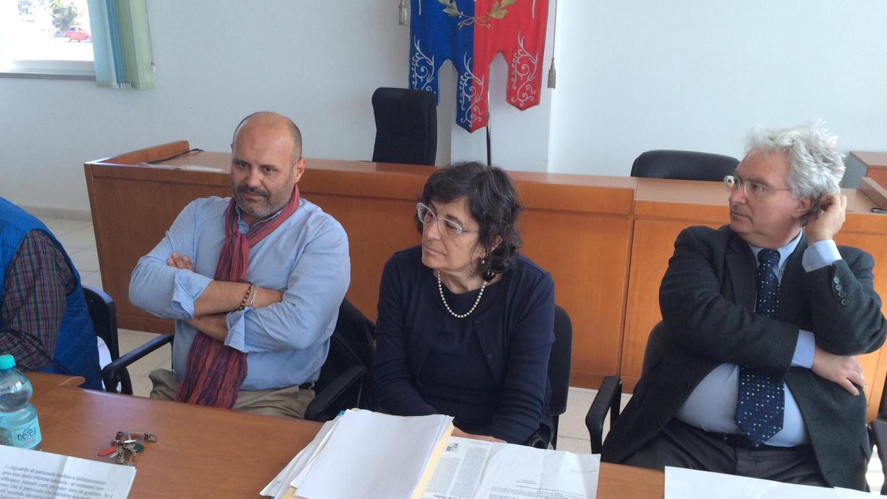 Da destra Samuele Lippi, Maria Teresa De Lauretis e Mauro Maccari