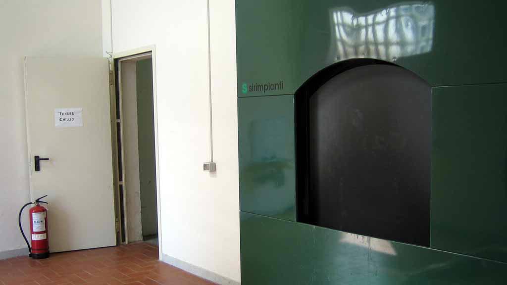 Il forno crematorio a Mirteto (foto di archivio)
