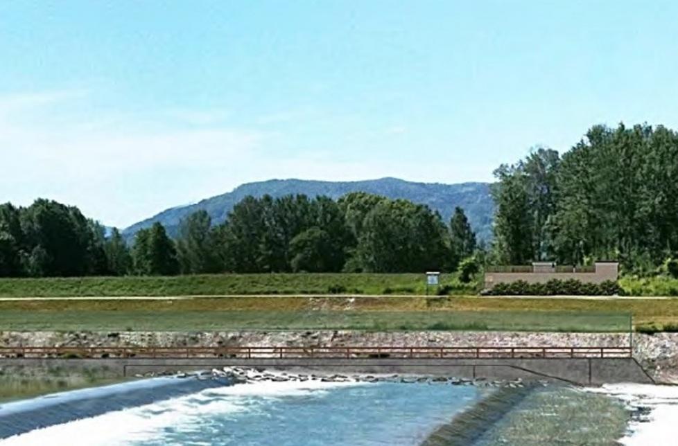 Una centralina nel parco fluviale 