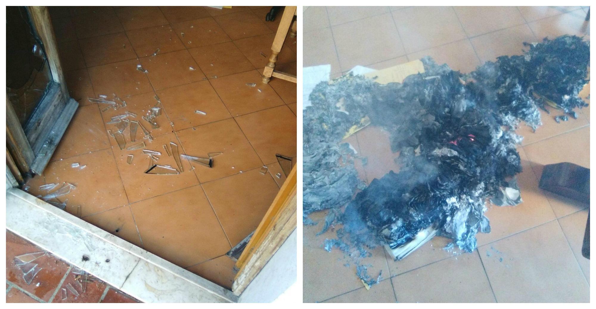 I danni subiti dallo studio legale pochi giorni fa